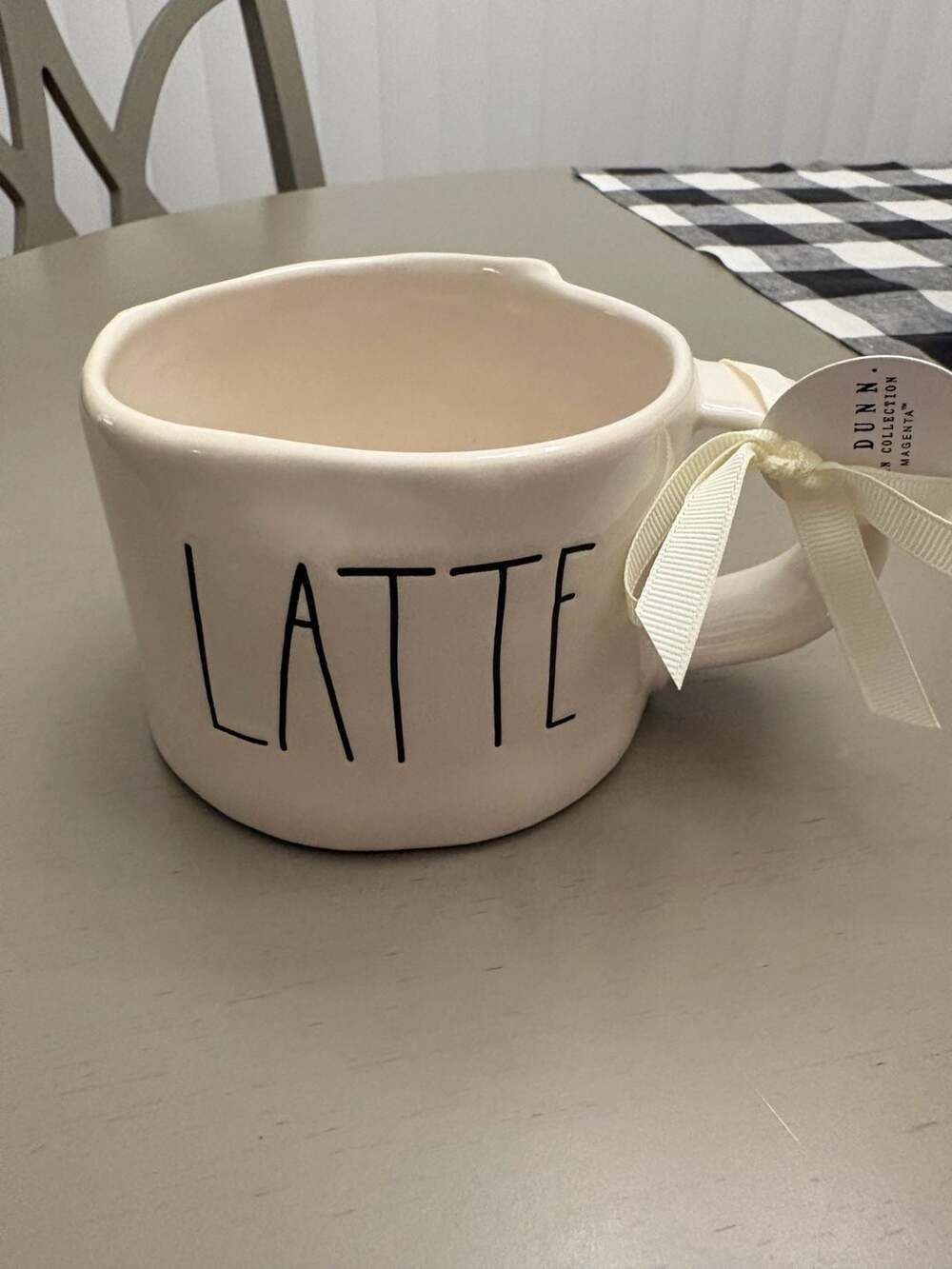 Rae Dunn Artisan Collection Latte Mug White Ceramic Coffee Cup